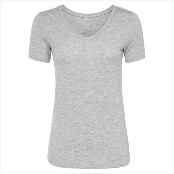 Majestic Filatures Heather Gray Viscose Elastane Deluxe Tee Shirt NWT NEW 3 M L - Picture 5 of 5